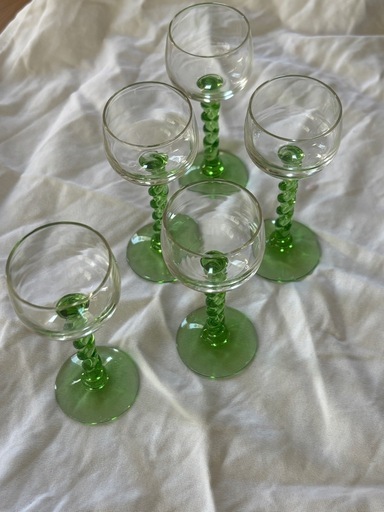  French Alsatian wine glasses