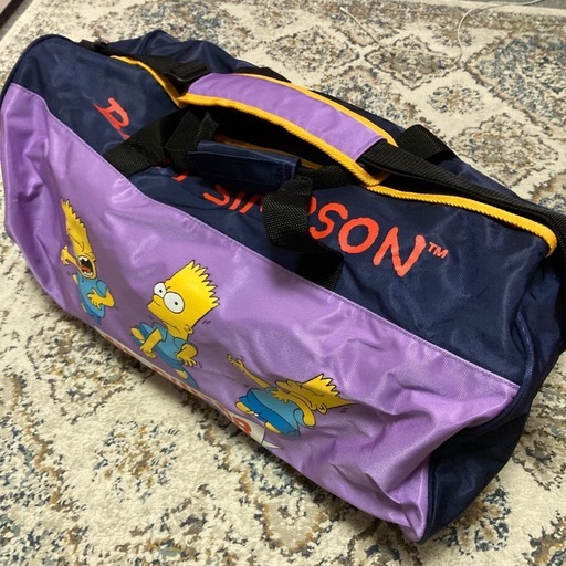 SIMPSONS シンプソンボストンバック スポーツバッグ パープル ネイビー