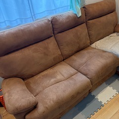 お買い得！カウチソファー！電動付きの画像