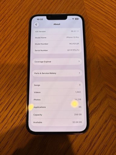 iPhone 13pro(256GB)お渡しします！！(レンズ保護ガラス付)