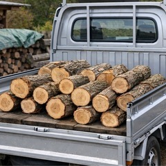広葉樹コナラ薪300kg🔥薪ストーブ・キャンプ用　軽トラ1台分　12,000円の画像