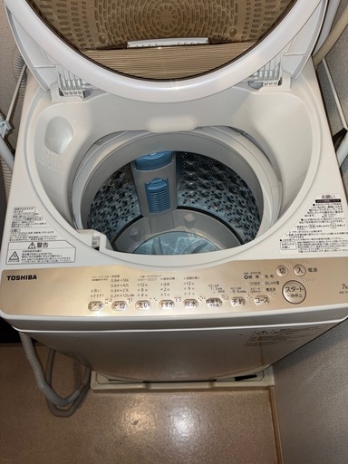 全自動洗濯機　7k 東芝　2020年製