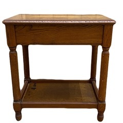 【無料】　昭和レトロ  電話台　小さい机　引き出し付きの画像