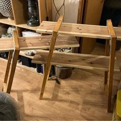 ①キャンプ　アウトドア棚の画像