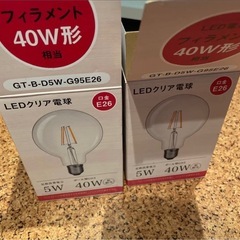 LED電球フィラメント40W形相当　口金E26 エジソン電球　2つの画像