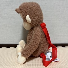 おさるのジョージ★赤いほっぺ・プラチナムザッカウキウキぬいぐるみリュック・新品の画像