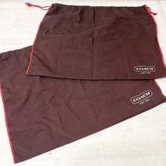 M【中古品】COACH コーチ巾着型 ショップ 内袋 3ｐセット 中古の画像