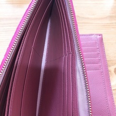ALATHER JEWELGA ピンク レザー 長財布の画像