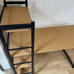 【ニトリ】システムデスク ライトブラウン/ブラック 学習机 作業机の画像