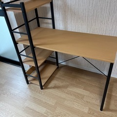 【ニトリ】システムデスク ライトブラウン/ブラック 学習机 作業机の画像