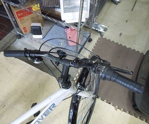 26インチ HOOVER 6段変速 クロスバイク ライトOK ホワイト 自転車 通勤 通学 札幌市東区 新道東店