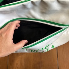 【美品】CONVERSE コンバース エナメルバッグ スポーツバッグ 白×緑の画像