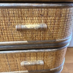 ラタン製 6段チェスト 収納ケースの画像