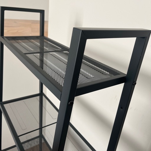 IKEAスチールラック4段黒 (みん) 鶯谷の収納家具《マガジンラック