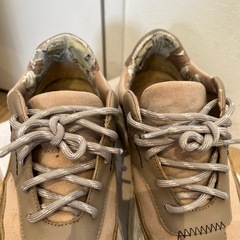 使用感あり　23.5  本革　スニーカー　ベージュの画像
