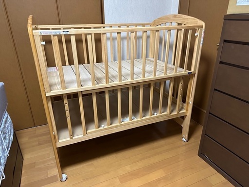 【値下げ】KATOJI　ベビーベッド　70×120 　ハイシート　レギュラーサイズ