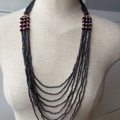 オーロラビーズネックレスの画像