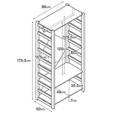 無印 パイン材 ユニットシェルフ・ワードローブの画像