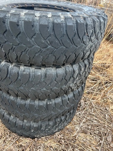 235/85R16 ジムニー マットタイヤ 鉄チン ホイールセット