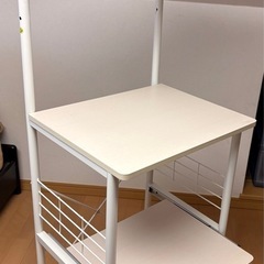 レンジラック キッチンラック ホワイトの画像