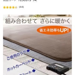 ラグ付きホットカーペット　2畳用　説明書付きの画像