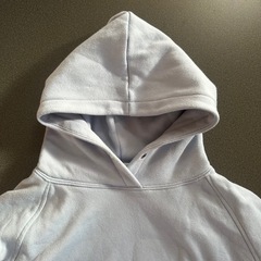 【ショコラフィネローブ】ライトブルー パーカー シンプル ゆったり レディースの画像