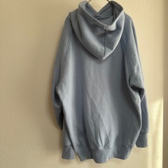 【ショコラフィネローブ】ライトブルー パーカー シンプル ゆったり レディースの画像