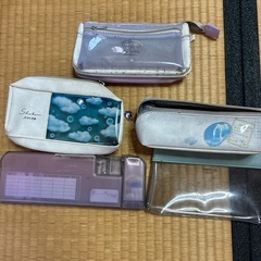 ペンケース、お名前スタンプ、ビーズの画像