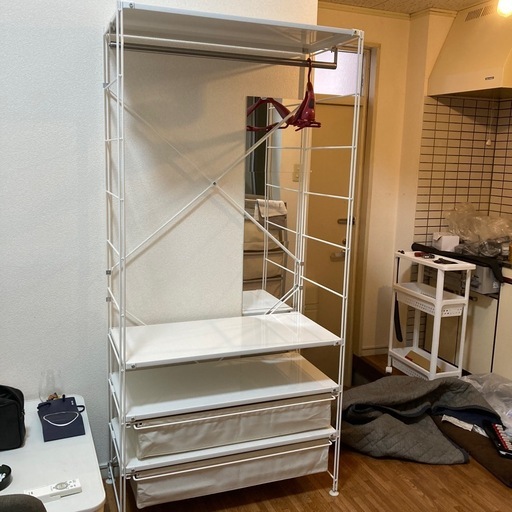 無印良品 スチールユニットシェルフ ワードローブセット 幅86cm