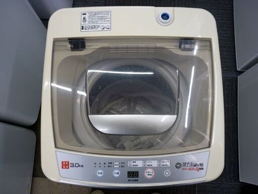 ☆全自動小型温水洗濯機 MY WAVE HEAT40 2022年製 洗濯容量3.0Kg 温水洗浄 幅410mm 奥行420mm 高さ7