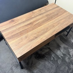 木目調　ローテーブル(傷あり)の画像