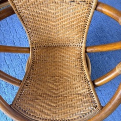 美品　籐 回転チェア ラタン椅子の画像