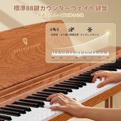 TERENCE 電子ピアノ 88鍵 カウンターウェイト鍵盤 木製 マイク対応③の画像