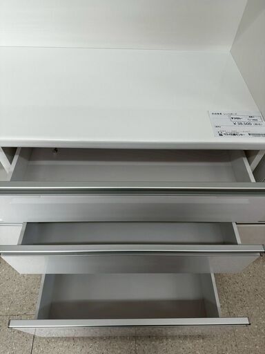 ★リユースのサカイ高崎店★TJ14666 ㈱松田家具 レンジボード 白 H198×D48.5×W116.5 クリーニング済み