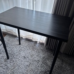 【無料】IKEA テーブル 100×60 高さ調整可能 ブラックの画像