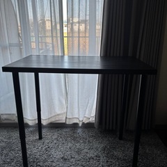 【無料】IKEA テーブル 100×60 高さ調整可能 ブラックの画像