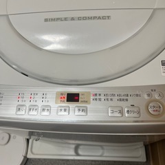 シャープES-GE6C、6キロガンコ汚れ、シワ抑え、時短、毛布、風乾燥機付きの画像