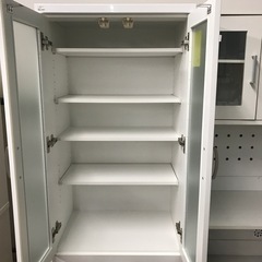 ジャングルジャングル貝塚店　食器棚　ホワイト　スリム　貝塚市　二色浜　リサイクルショップの画像