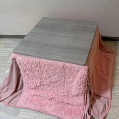 こたつ機能付き ミニテーブル ホワイト 折りたたみ式の画像