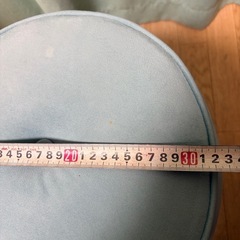 【無料】　丸スツール 椅子（ライトブルー）の画像