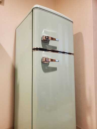 おしゃれなレトロ冷蔵庫 114L ミントグリーン美品 4月21日以降お渡し