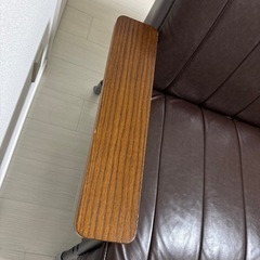 ニトリ　2人掛けソファ 合皮タイプ (ステイン2KD Nシールド DBR)の画像