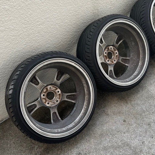vskf風メッキホイール　メーカー不明　18インチ　9J+38  2本セット　スカイライン シルビアJZX100ドリケツ等 値下げ】vskf風メッキホイール メーカー不明 18インチ 9J+38 2本セット