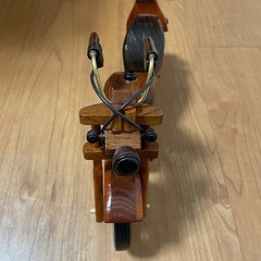 木製のバイク　置物　インテリア　ミニチュアの画像