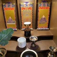 【国産日本製】モダン仏壇セット一式（定価30万円）仏具付き・すぐにお祀りいただけます　閉店セール120000円の画像