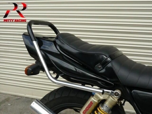 Pretty Racing製 XJR400 メッキ極太ゴム巻きタンデムバー ブラック