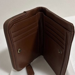財布 メンズ 二つ折り財布 カード10枚収納 ブラウン の画像