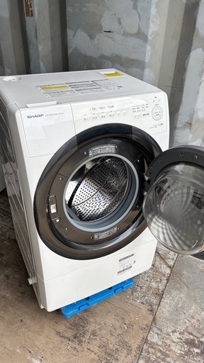 ??❼2022年 SHARP　ES-S7G-WR?? ドラム式洗濯機乾燥 コンパクト　マンション　サイズ　洗濯7kg乾燥3kg 安心　