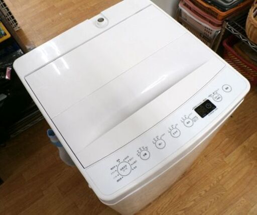 西岡店 訳あり特価品 洗濯機 4.5㎏ 2019年製  アマダナ タグレーベル AT-WM45B ホワイト  TAG label by amadana 単身・1人暮らし