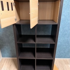 IKEA イケア　KALLAX カラックス シェルフユニット, ブラックブラウンの画像